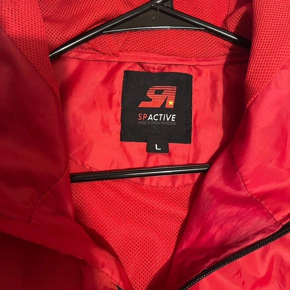Active USA Red and Black Windbreaker with Hood
